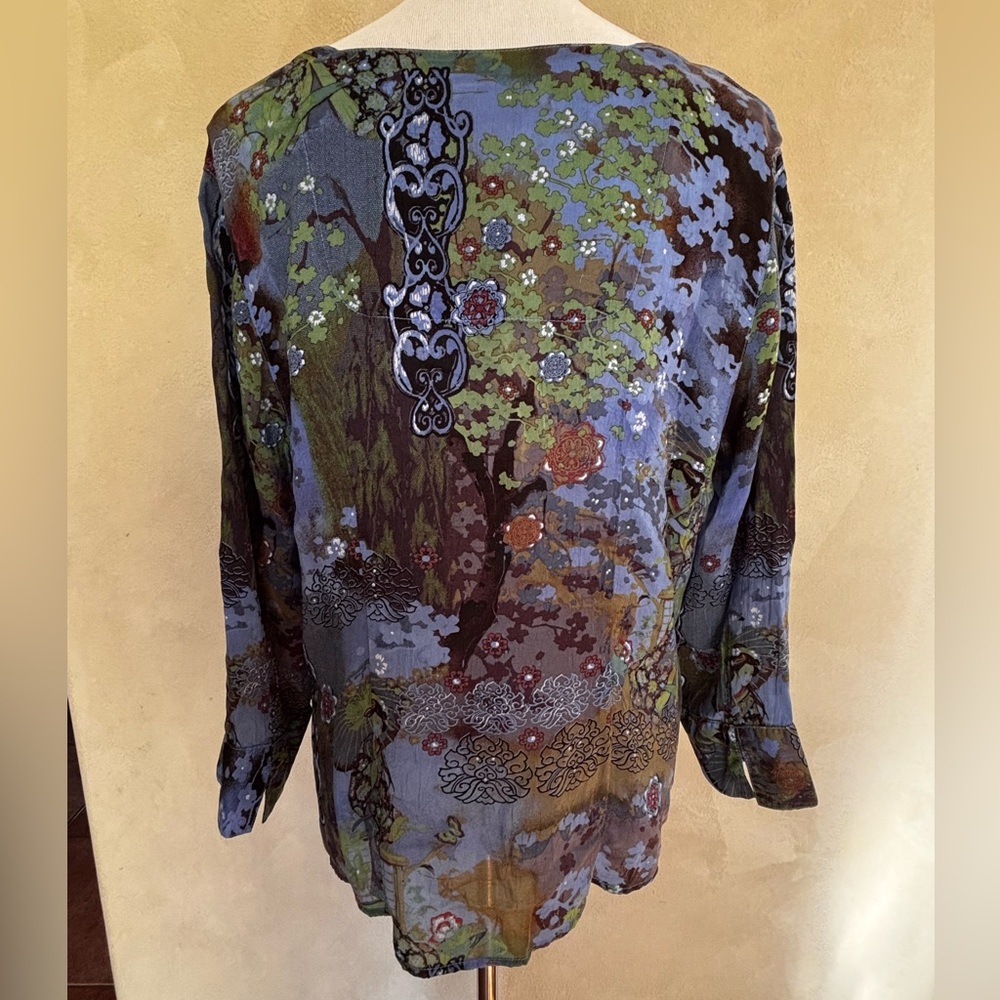Tianello 100% rayon pattern button from top - Picture 3 of 4
